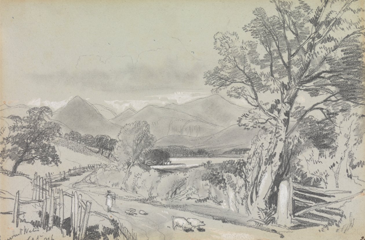 Derwentwater, wrzesień 1836 autorstwa Edward Lear