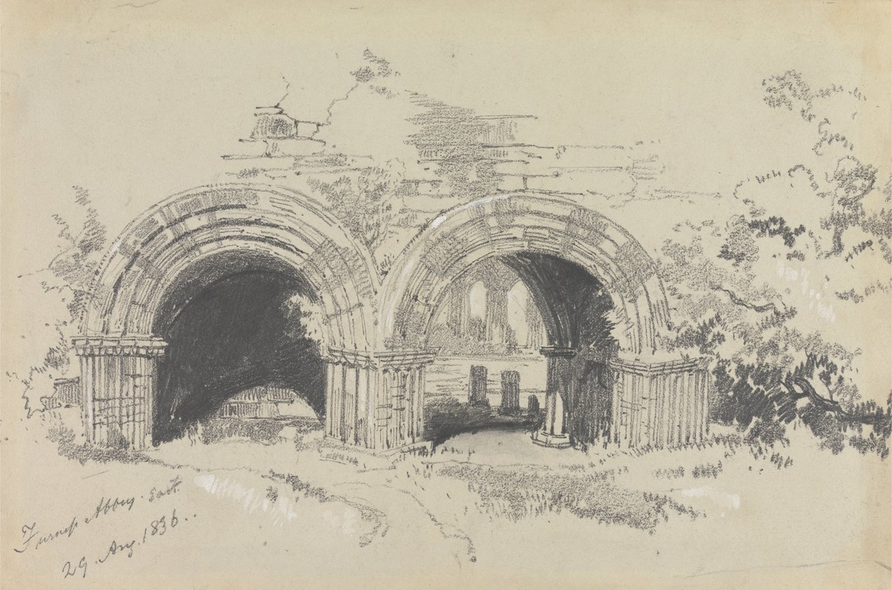 Opactwo Furness East, 29 sierpnia 1836 r autorstwa Edward Lear