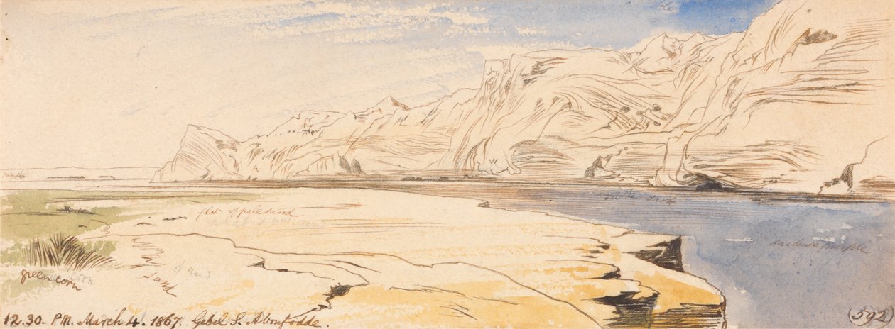 Gebel Sheikh Abu Fodde, godz. 12-30, 4 marca 1867 (592) autorstwa Edward Lear