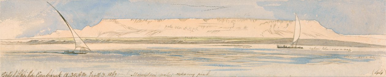 Góra Szejk Mubarak autorstwa Edward Lear