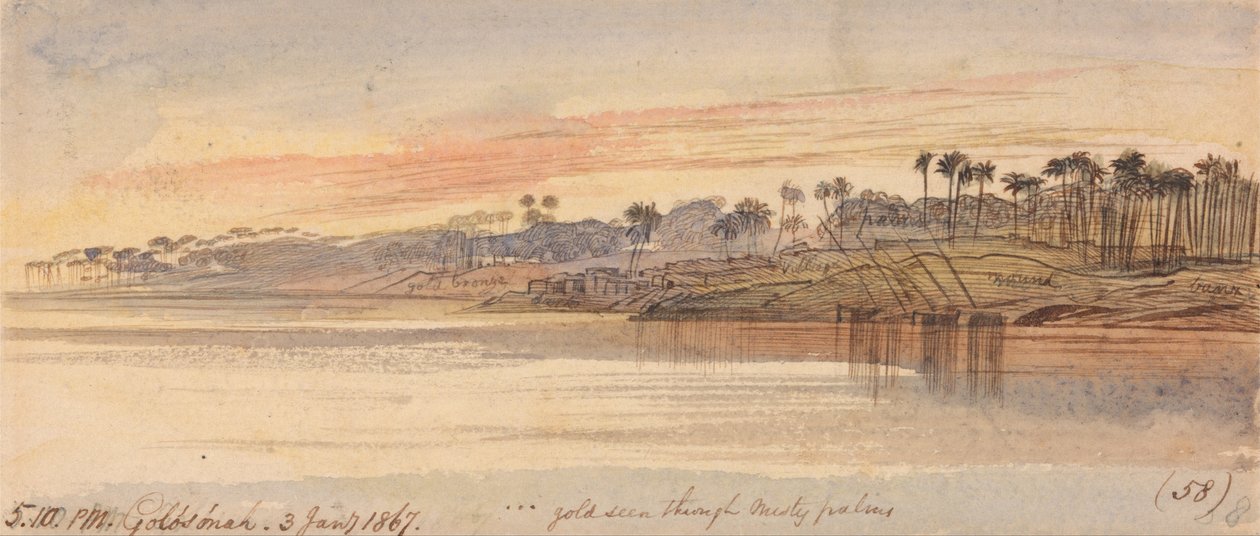 Golosoneh, 17.00-22.00, 3 stycznia 1867 (58) autorstwa Edward Lear