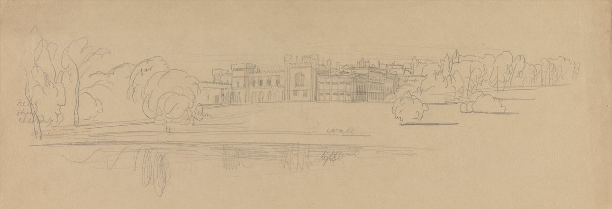 Knowsley Hall autorstwa Edward Lear