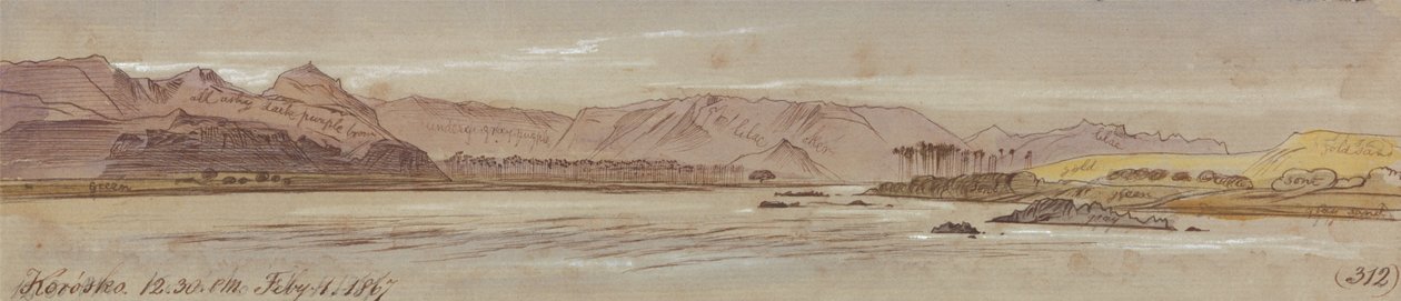 Korosko autorstwa Edward Lear