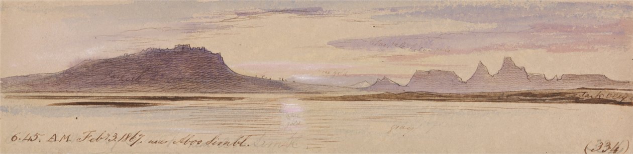 W pobliżu Abu Simbel autorstwa Edward Lear