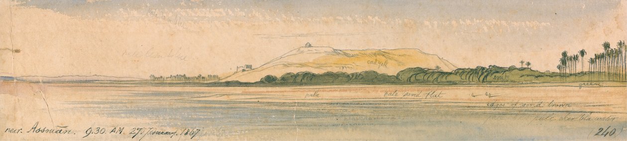 W pobliżu Assouan autorstwa Edward Lear