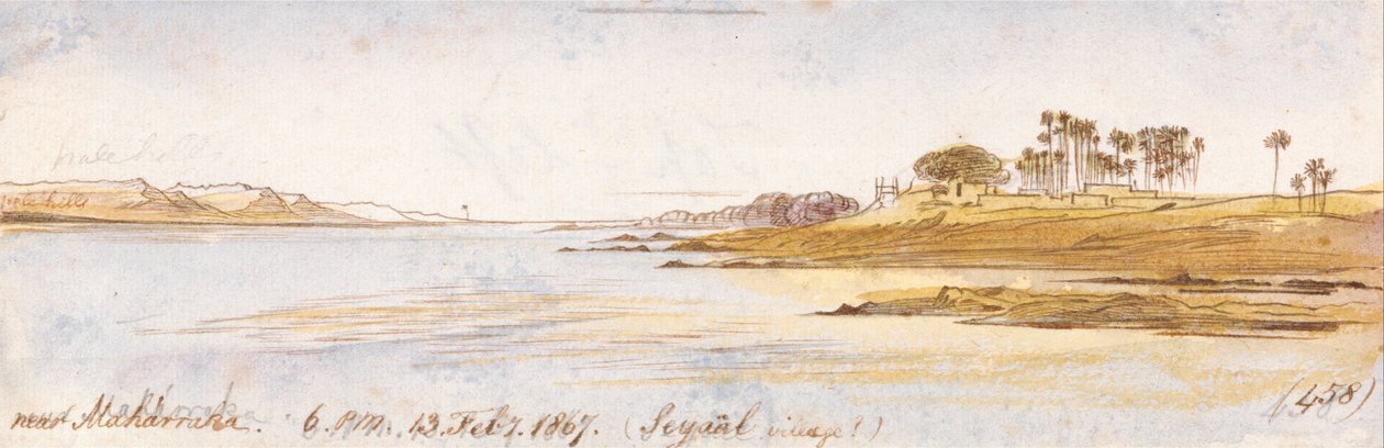 W pobliżu Maharraki, godz. 18.00, 13 lutego 1867 (458) autorstwa Edward Lear