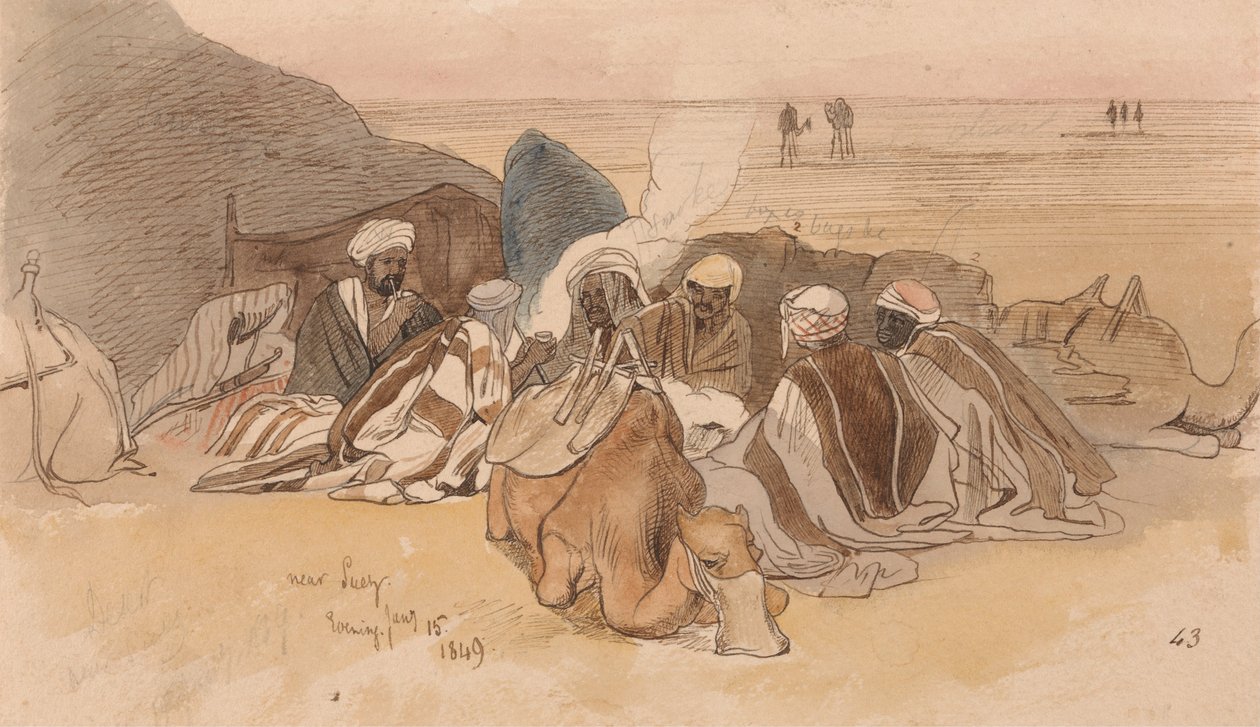Niedaleko Suezu, wieczór 15 stycznia 1849 r. (43) autorstwa Edward Lear