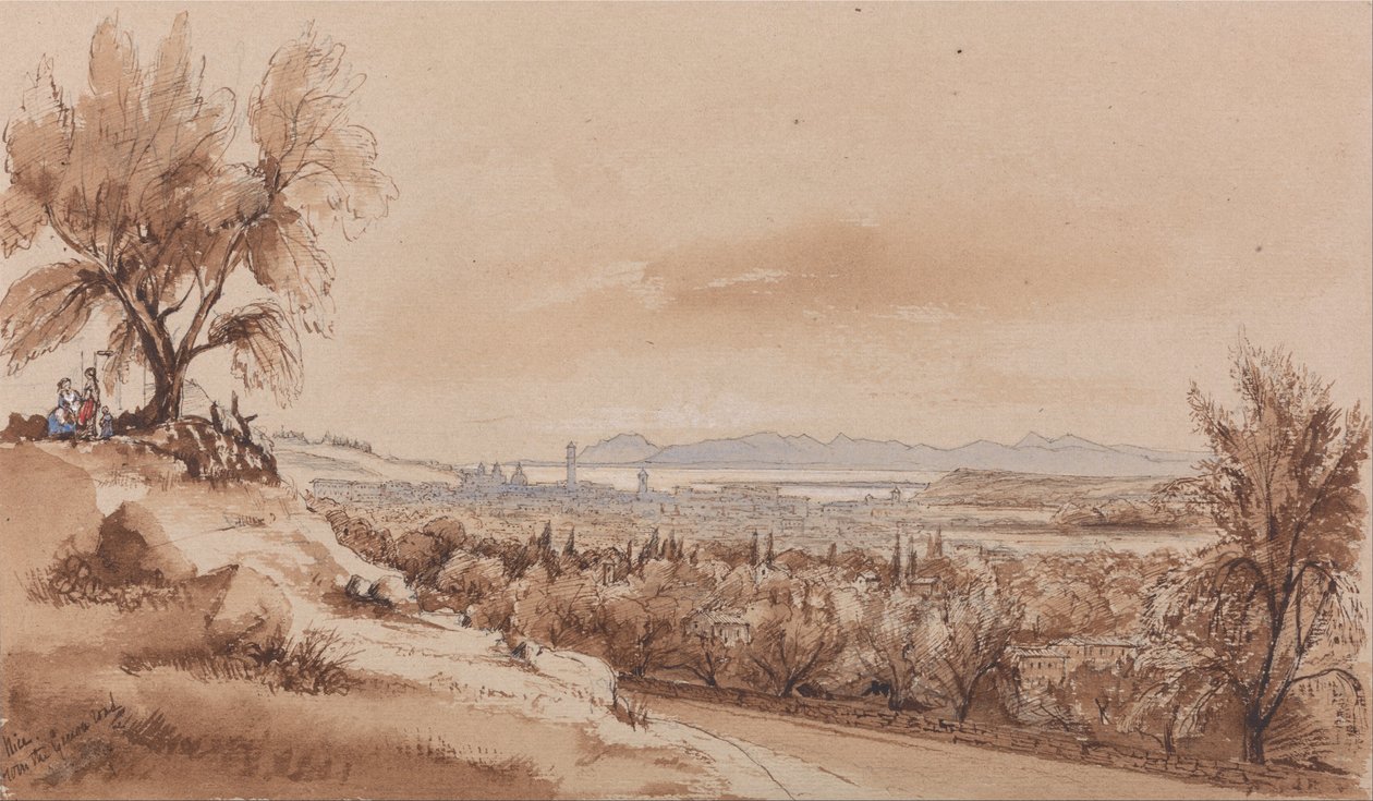 Ładne z drogi Genui? autorstwa Edward Lear