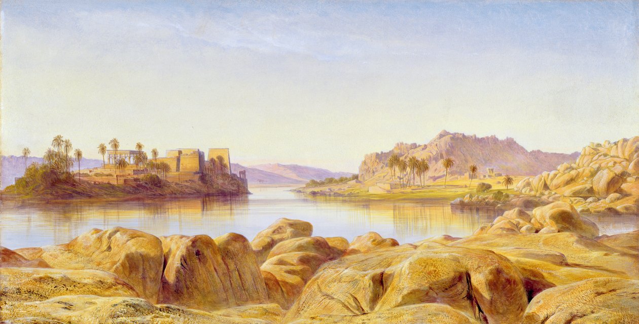 Philae, Egipt, 1863 autorstwa Edward Lear