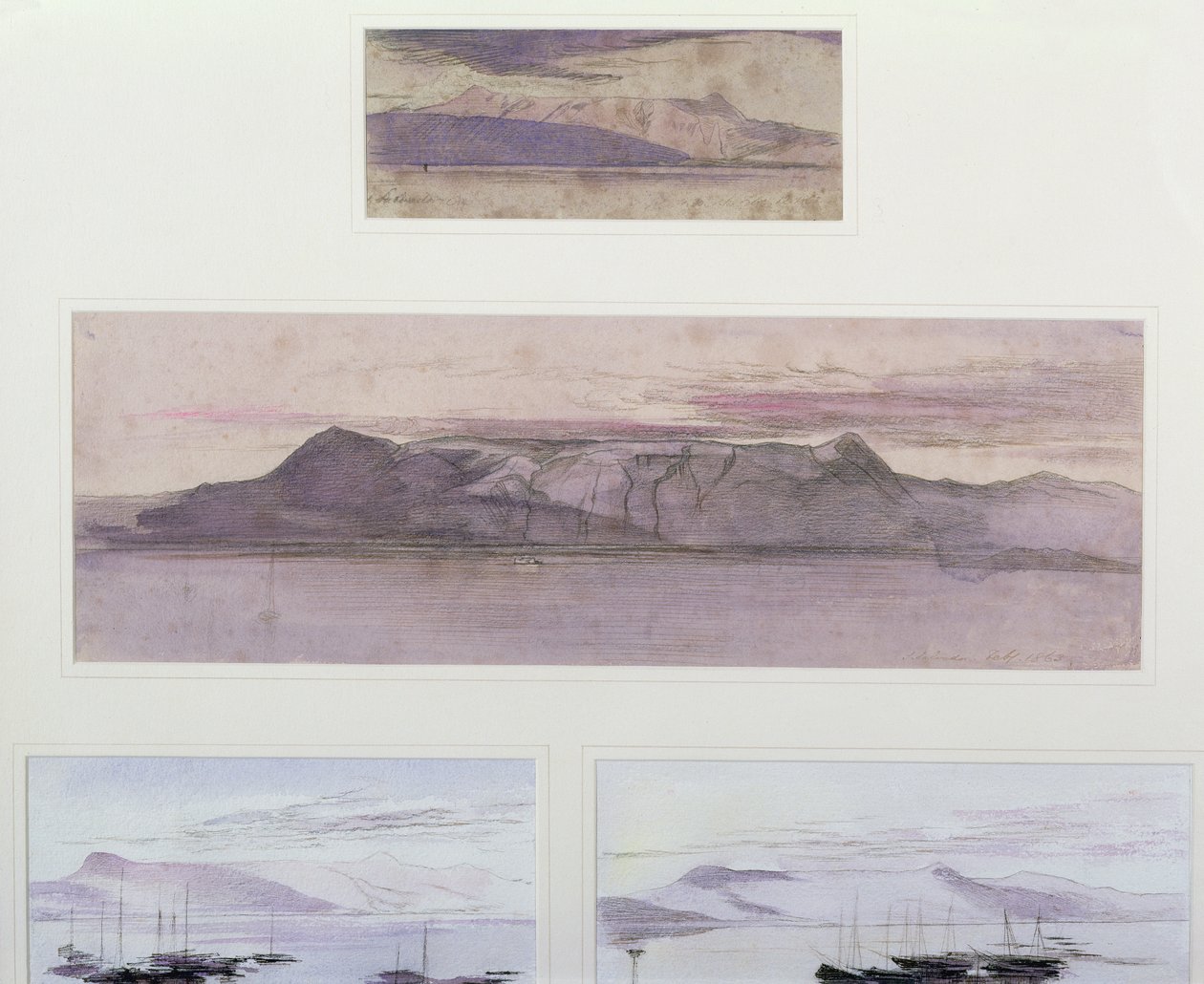 S. Salvador, Korfu, 1862 (pióro, tusz i pranie) autorstwa Edward Lear