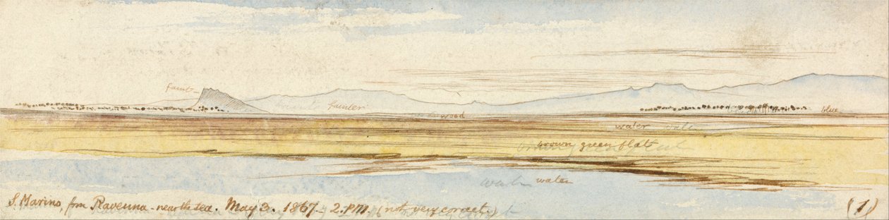 San Marino z Rawenny autorstwa Edward Lear