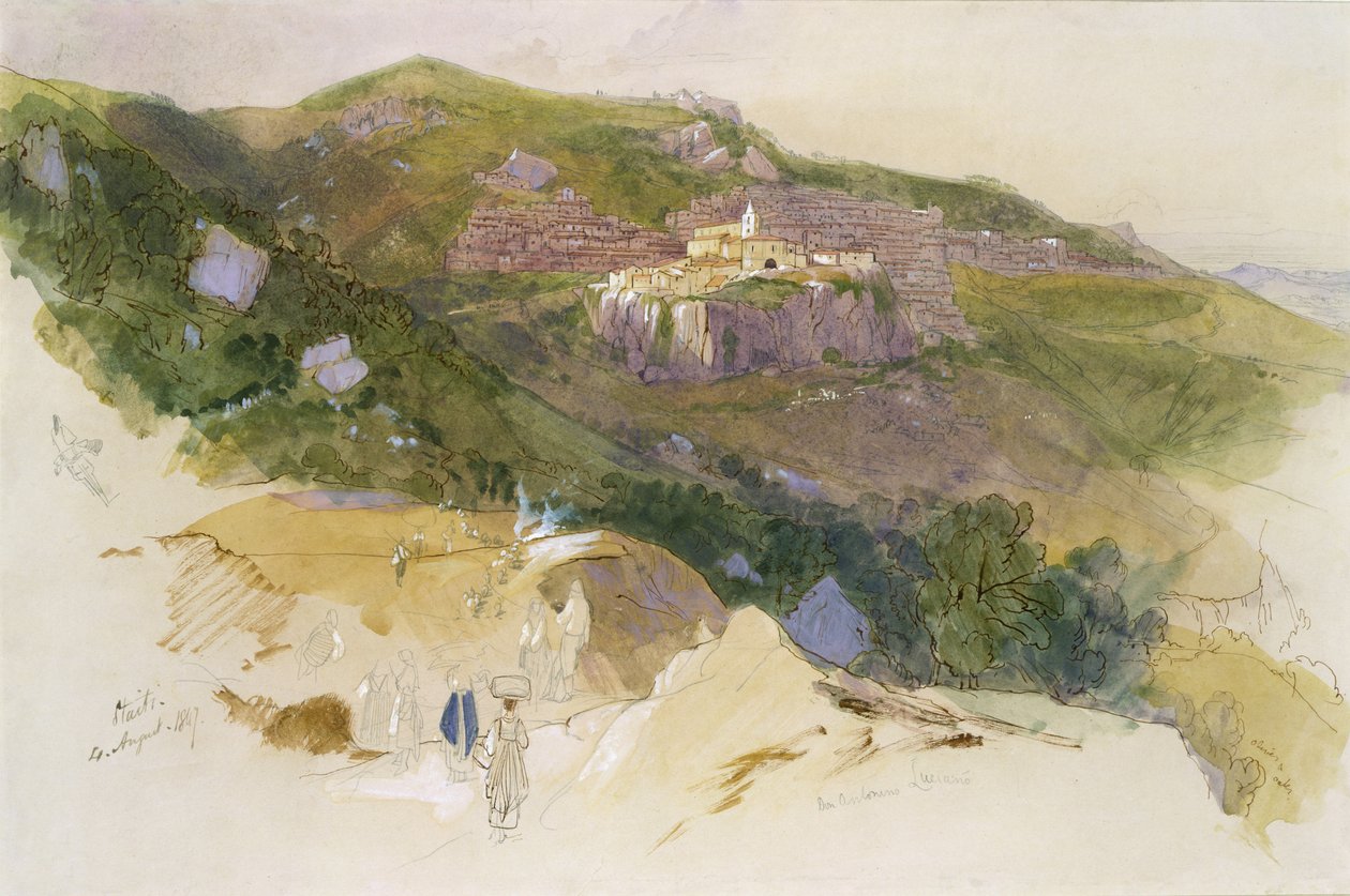 Staiti, Sycylia, 1847 autorstwa Edward Lear