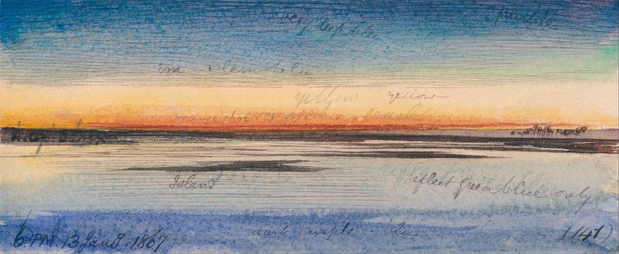Zachód słońca nad Nilem autorstwa Edward Lear