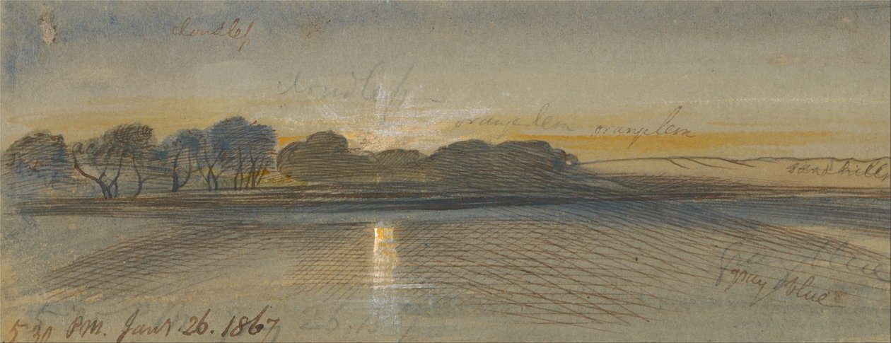 Zachód słońca nad Nilem autorstwa Edward Lear