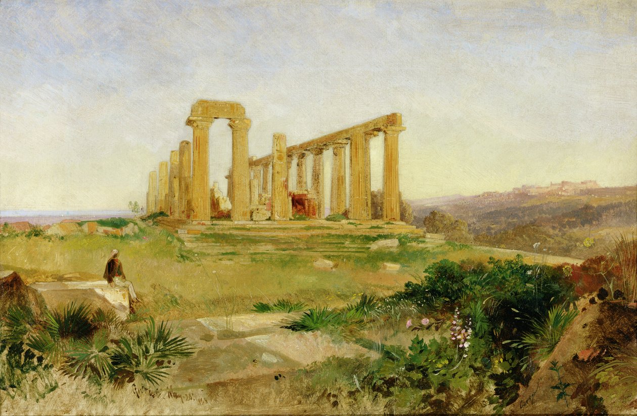 Świątynia Agrigento autorstwa Edward Lear