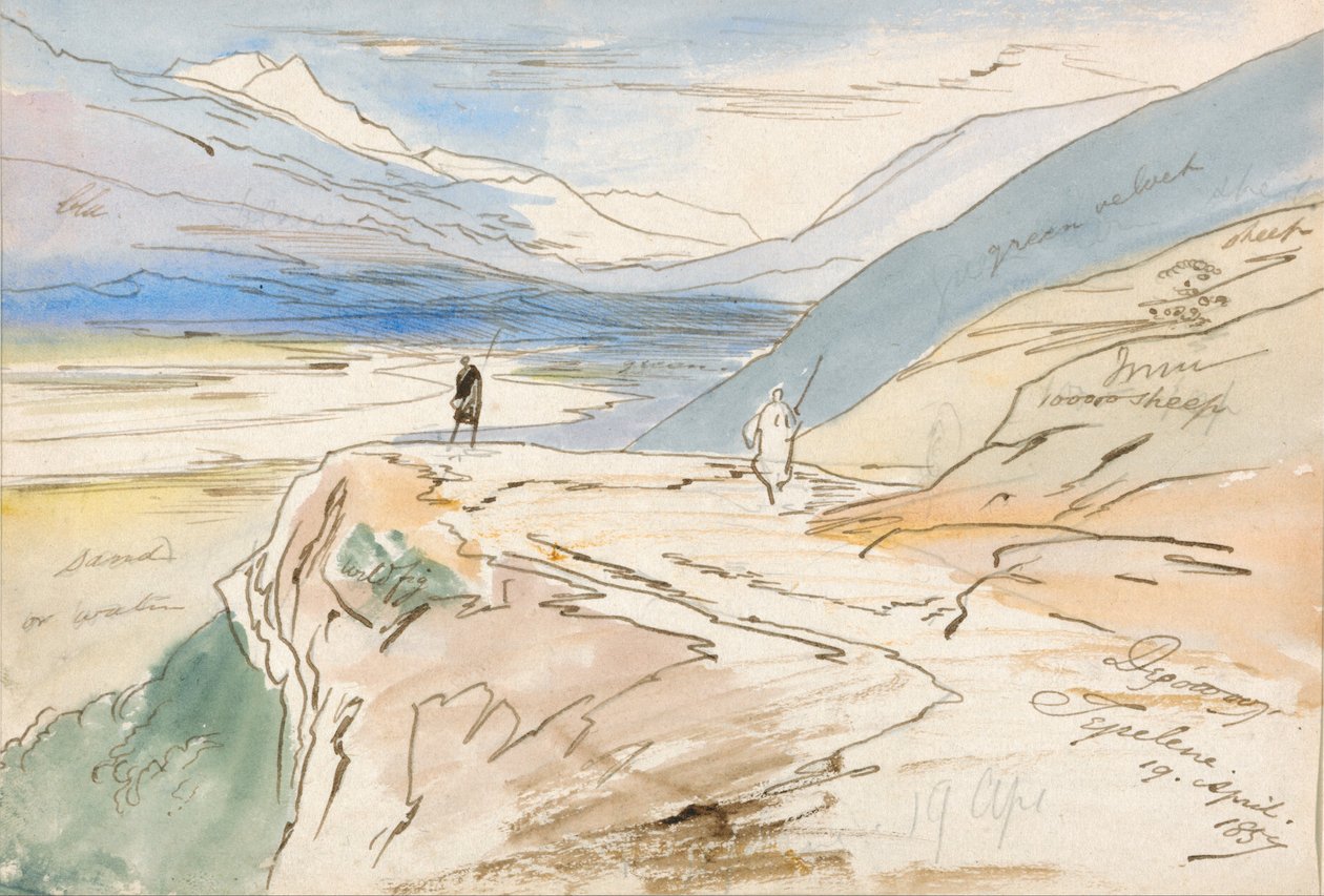 Tepelene, 19 kwietnia 1857 autorstwa Edward Lear