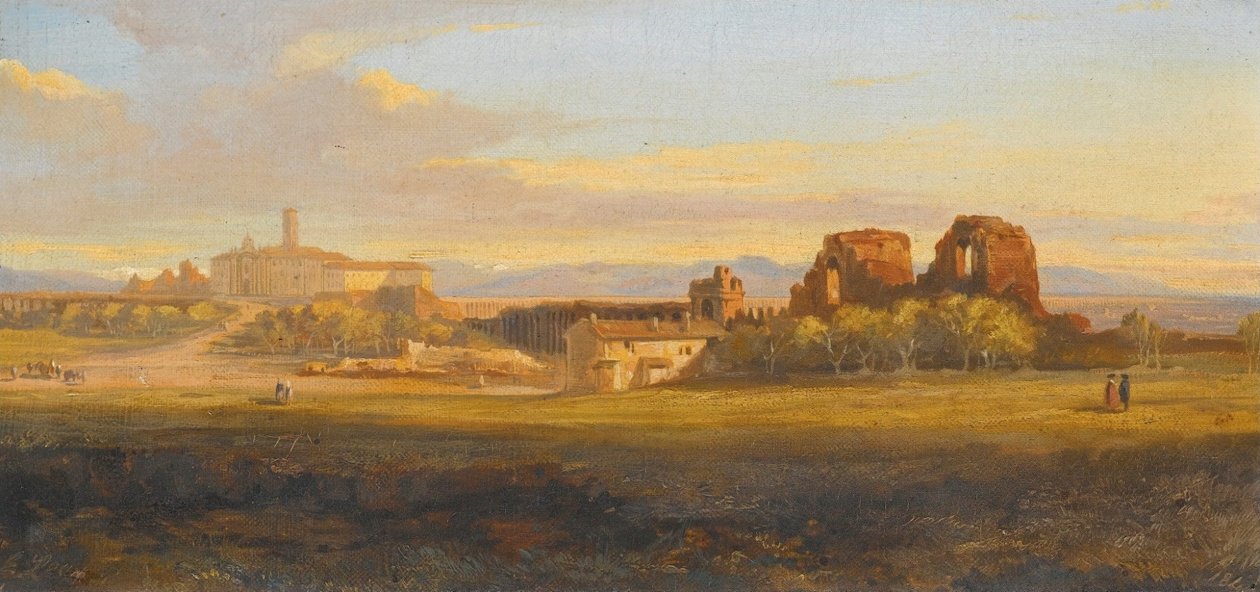 Widok na rzymską Campagna autorstwa Edward Lear