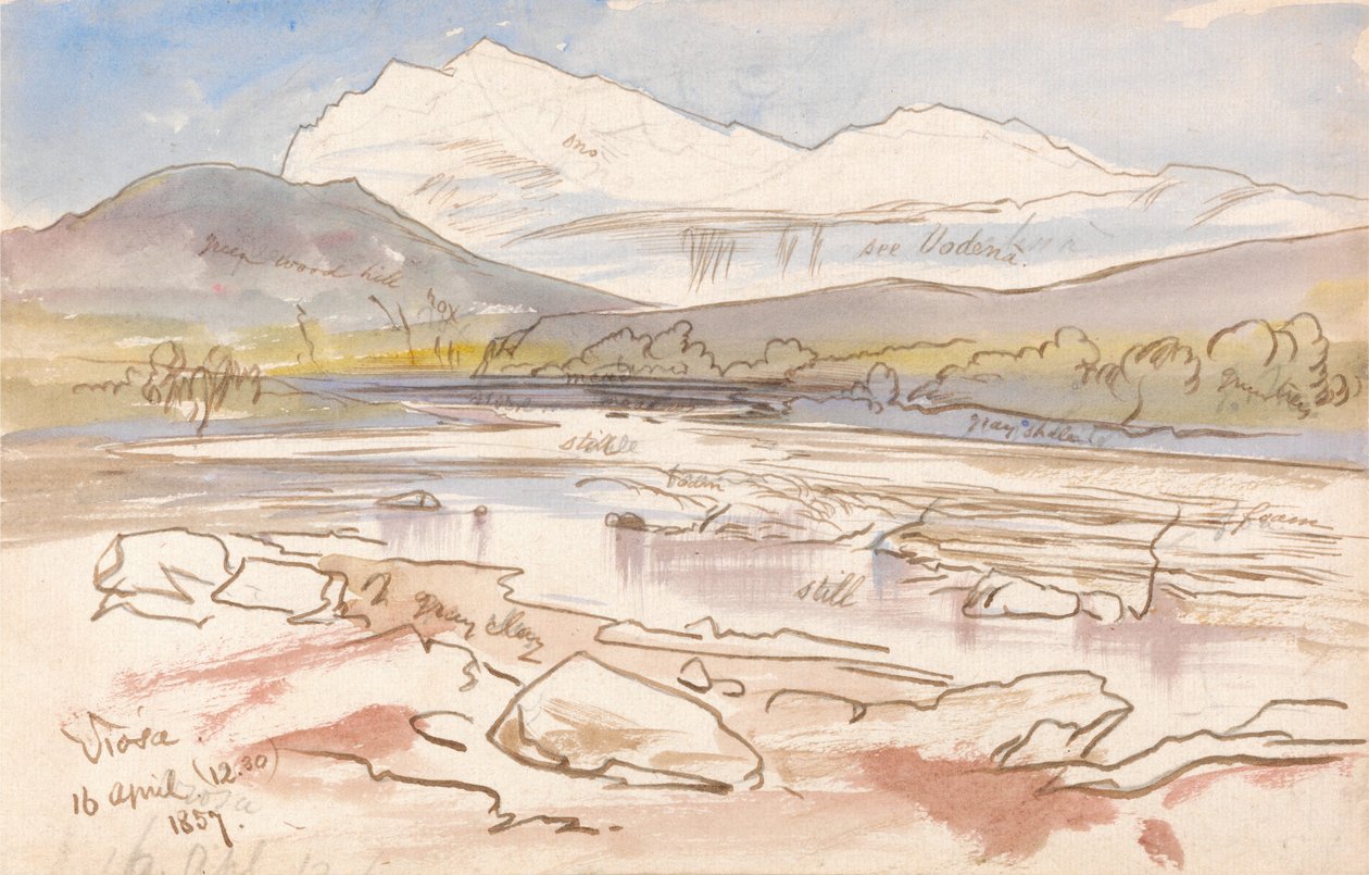 Vjose, godz. 12-30, 16 kwietnia 1857 autorstwa Edward Lear