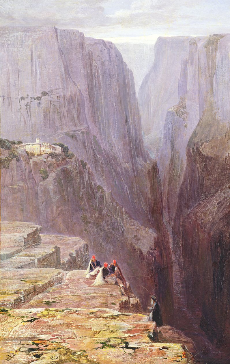 Zagori, Grecja, 1860 autorstwa Edward Lear