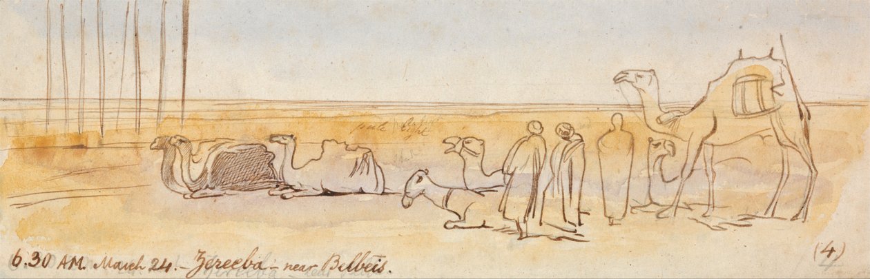 Zereeba, niedaleko Belbeis autorstwa Edward Lear