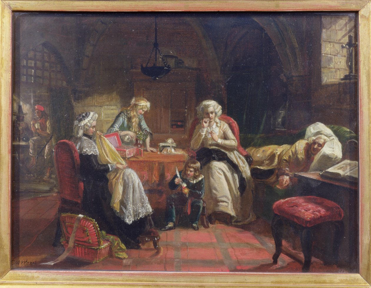 Rodzina królewska Francji w świątyni autorstwa Edward Matthew Ward