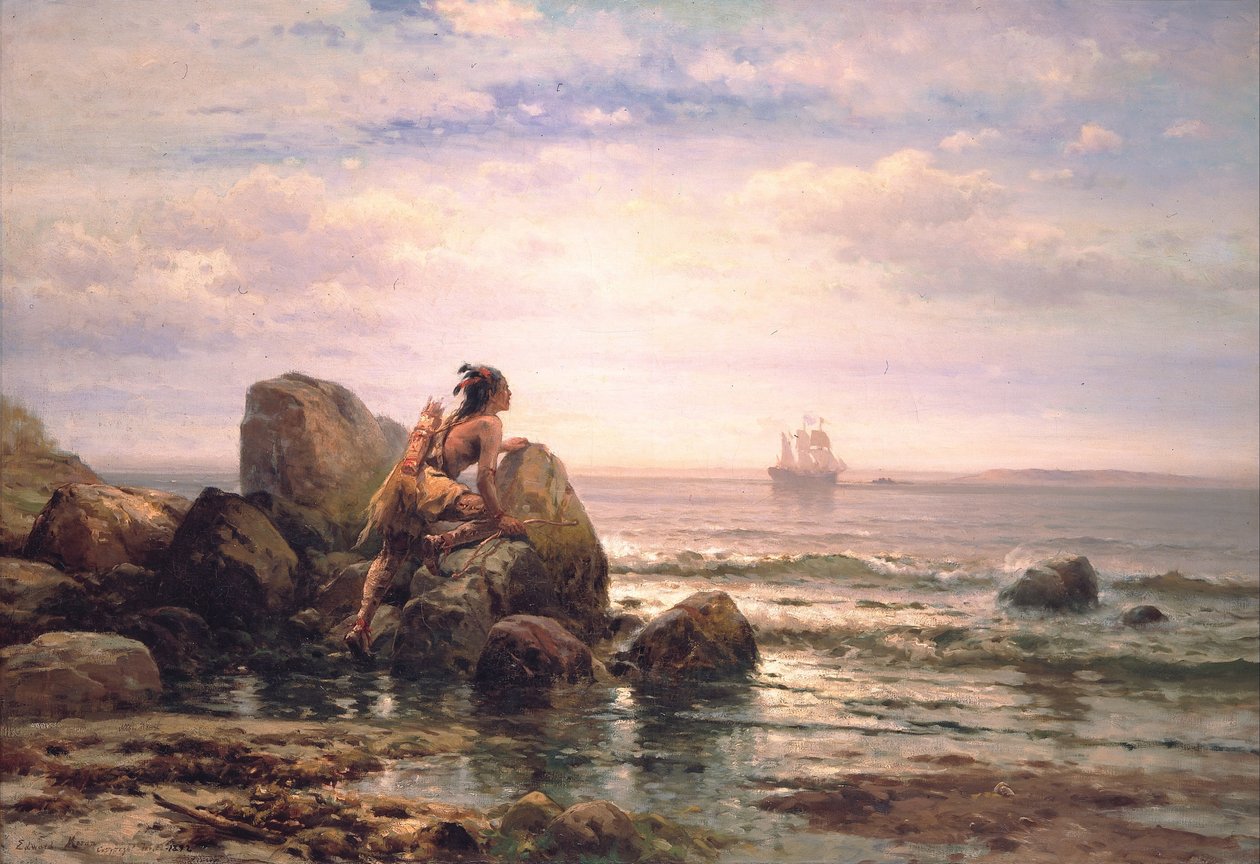 Henrik Hudson wchodzący do portu w Nowym Jorku, 11 września 1609 autorstwa Edward Moran