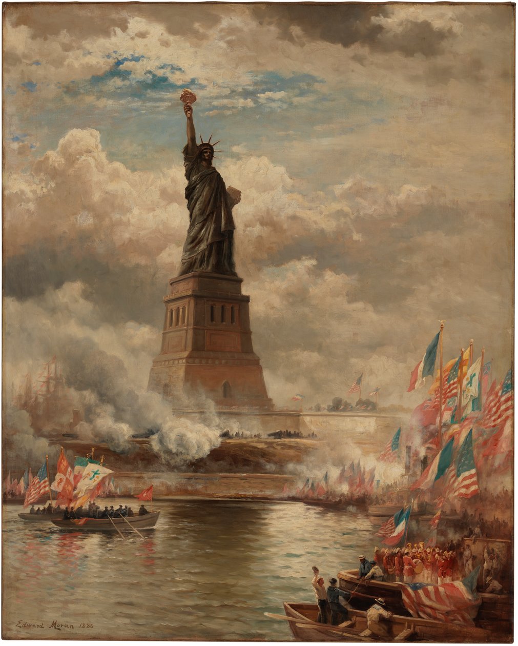 Odsłonięcie Statuy Wolności, Oświecenie Świata, 1886 autorstwa Edward Moran
