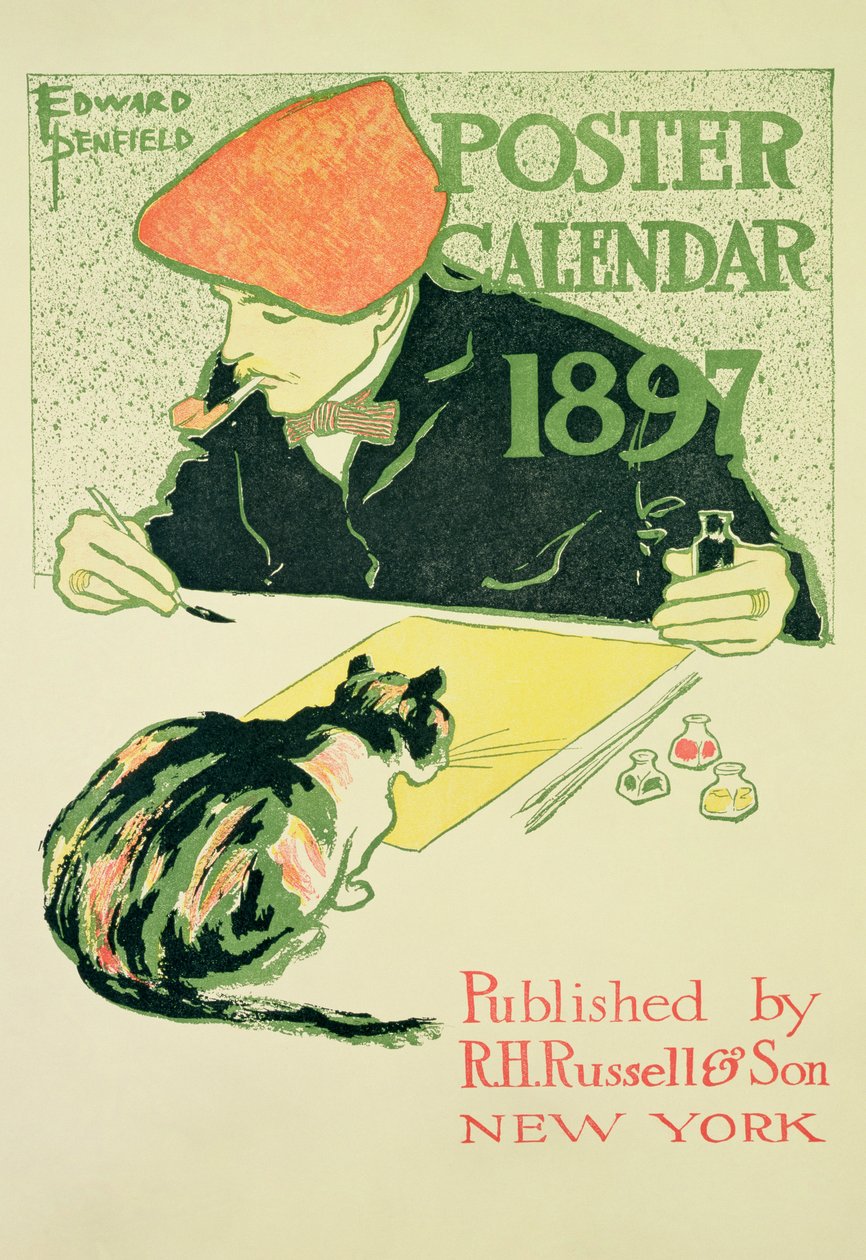 Kalendarz plakatowy, wyd. R.H. Russell und Son, 1897 autorstwa Edward Penfield