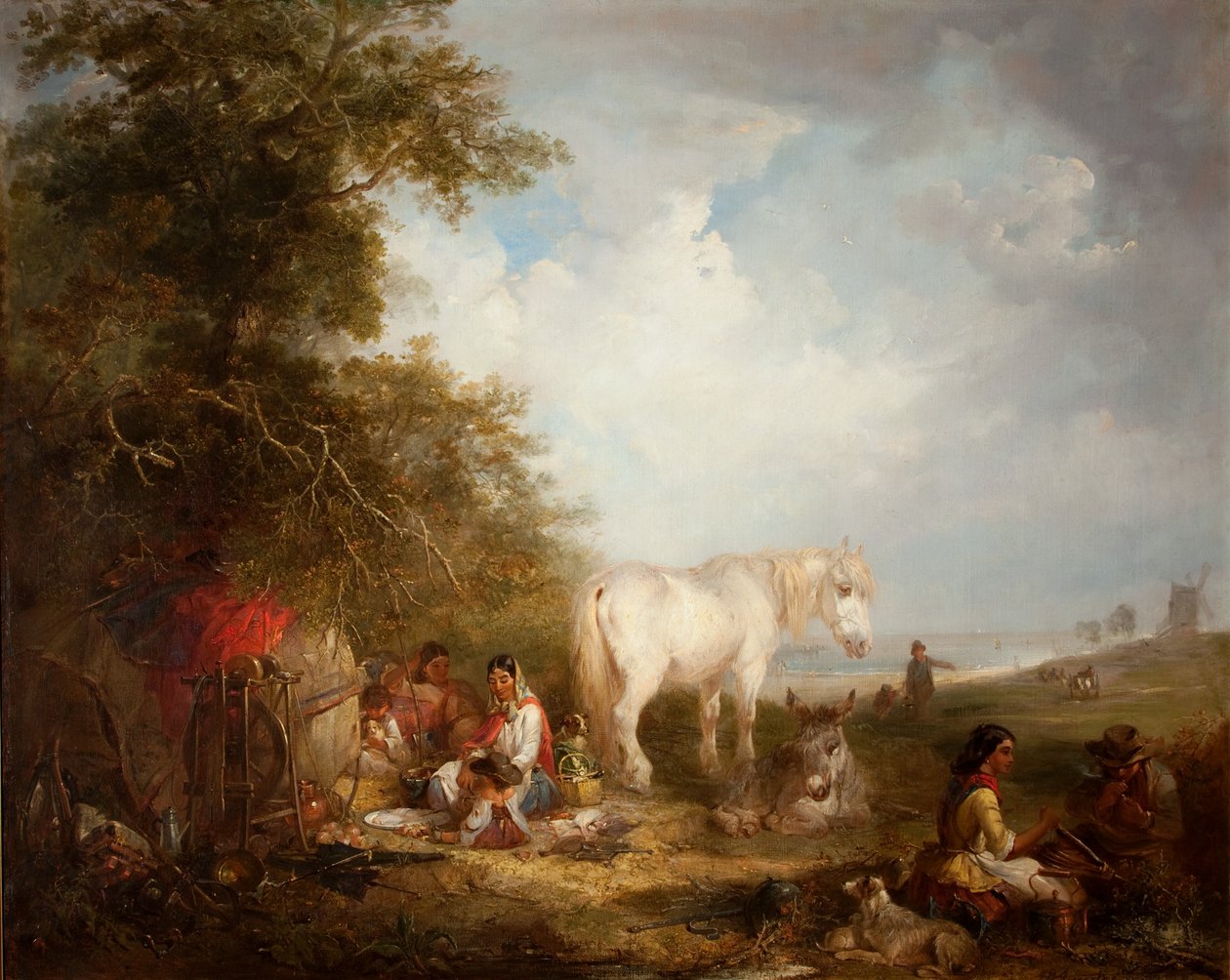 Scena cygańska autorstwa Edward Robert Smythe