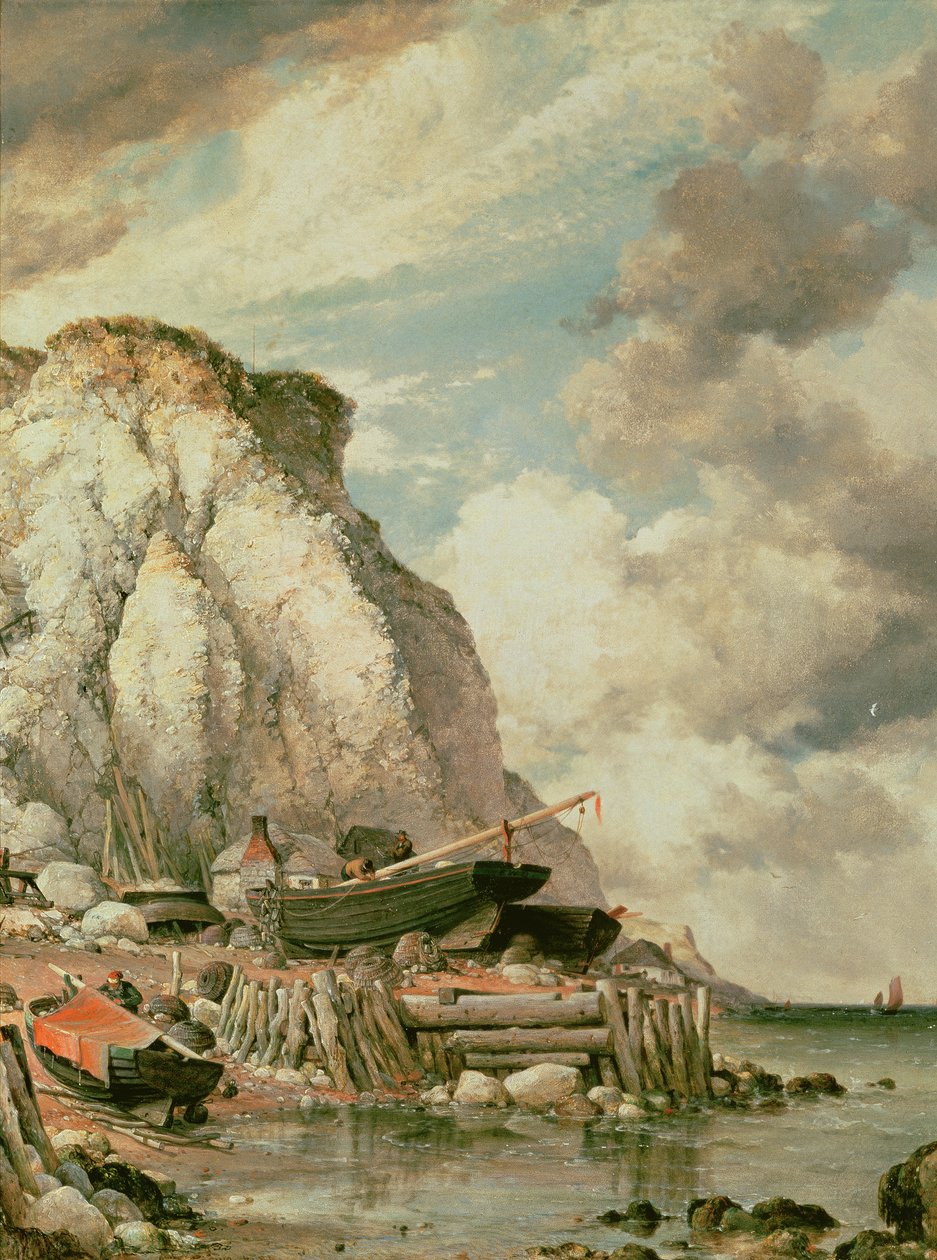 Trochę Bonchurch w dawnych czasach autorstwa Edward William Cooke