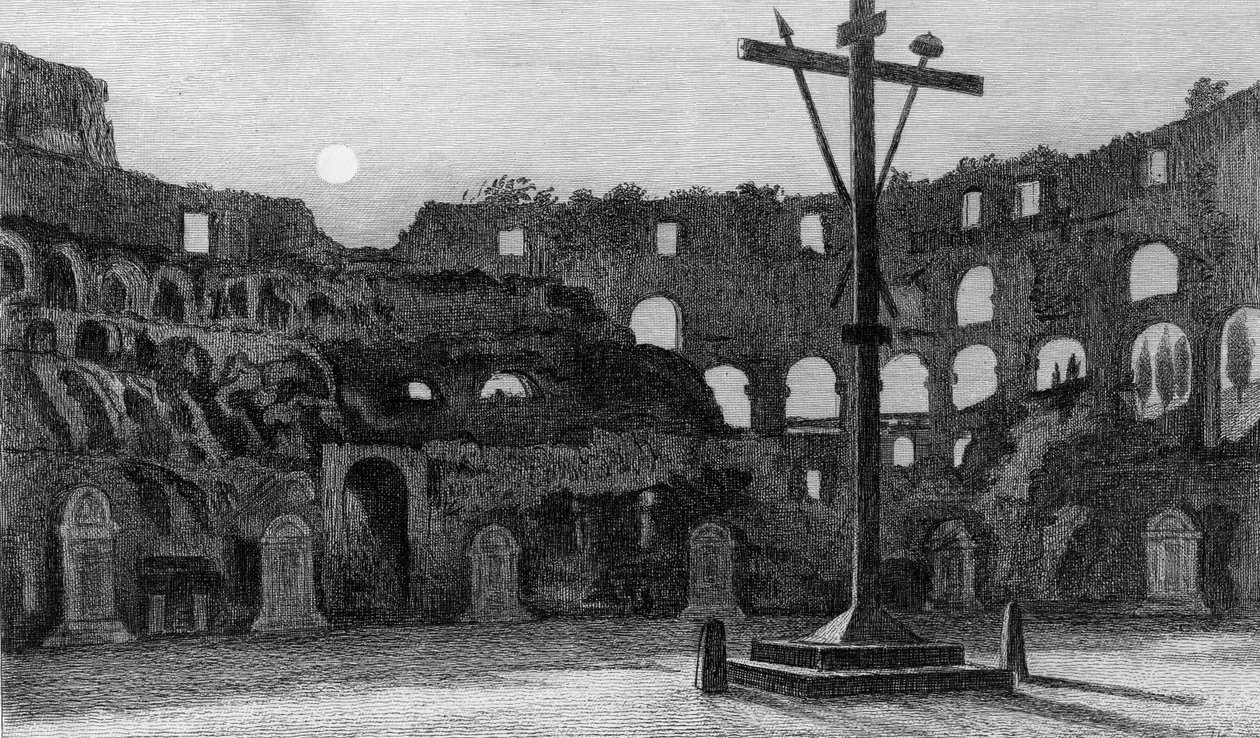 Koloseum by Moonlight, grawerowane przez Charlesa George