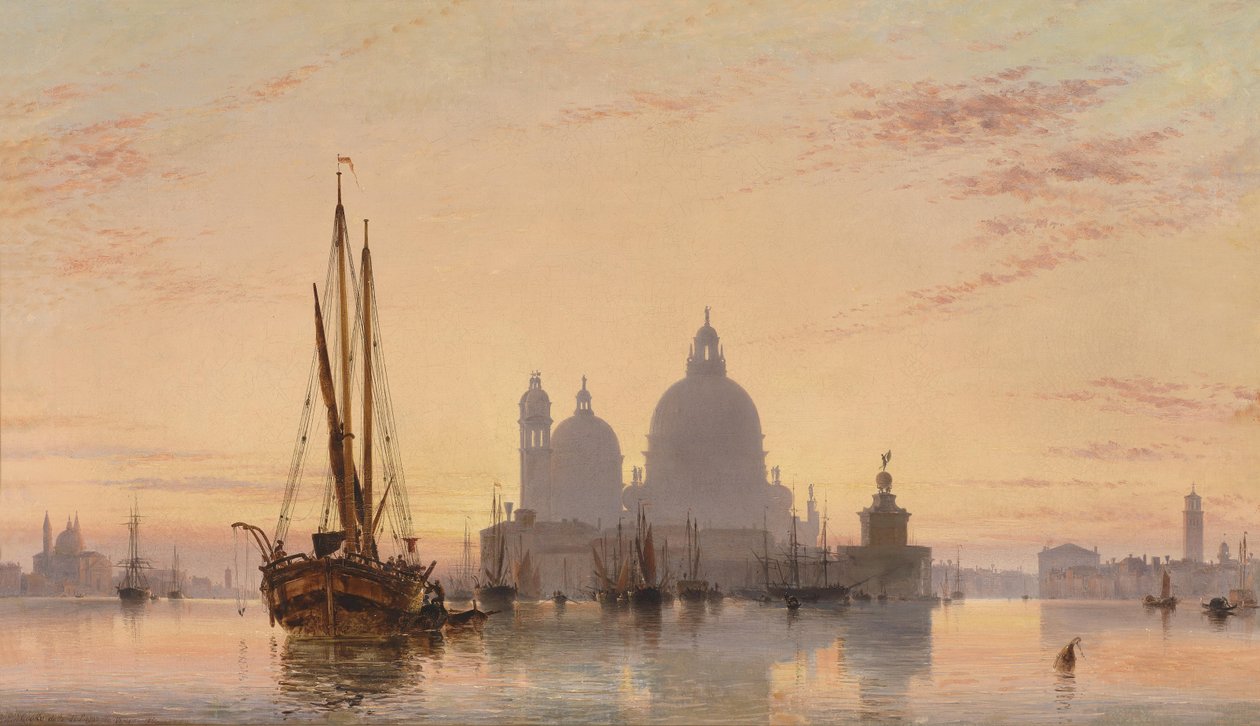 Weneckie widoki z kościołem Santa Maria della Salute autorstwa Edward William Cooke
