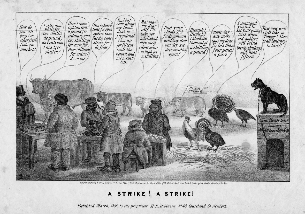 Strajk! Strajk!, ok.1836 autorstwa Edward Williams Clay