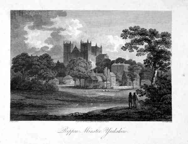 Ripon Minster, grawerowane przez JC Smith autorstwa Edward (after) Dayes