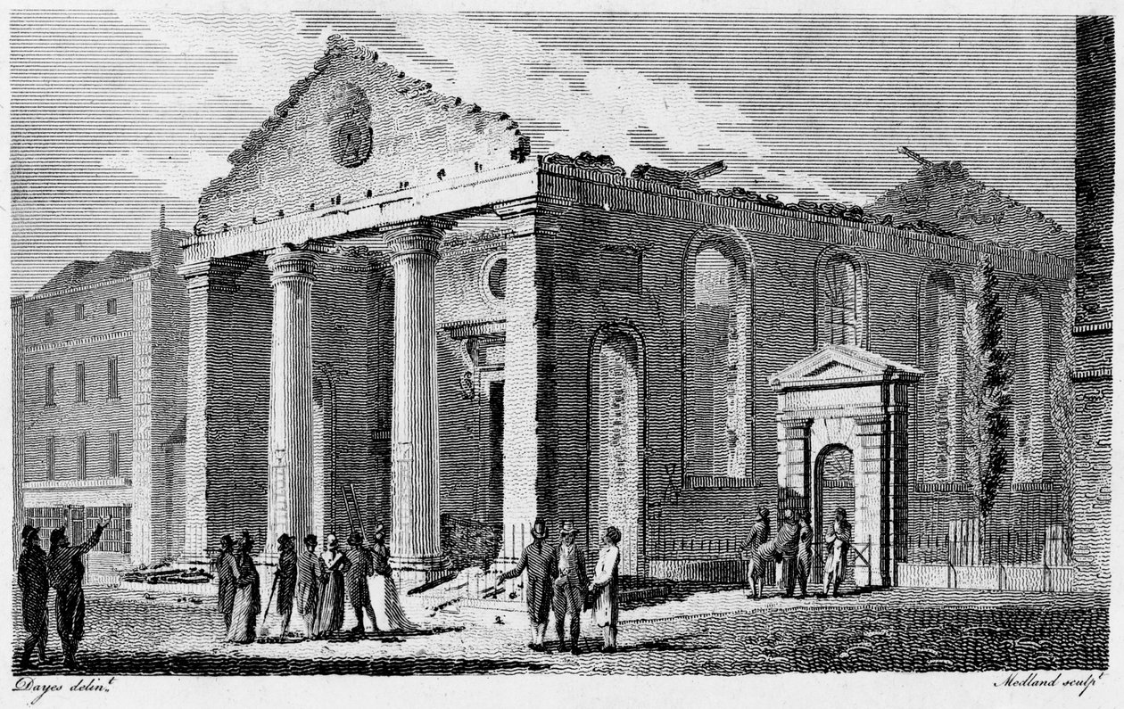 Ruiny St Paul Covent Garden autorstwa Edward (after) Dayes