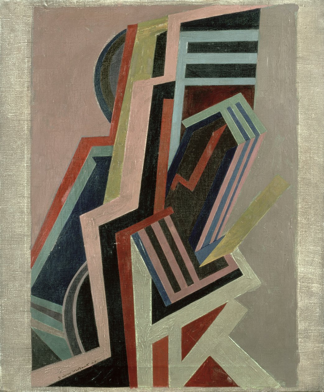 Kompozycja abstrakcyjna (olej na płótnie) autorstwa Edward Alexander Wadsworth