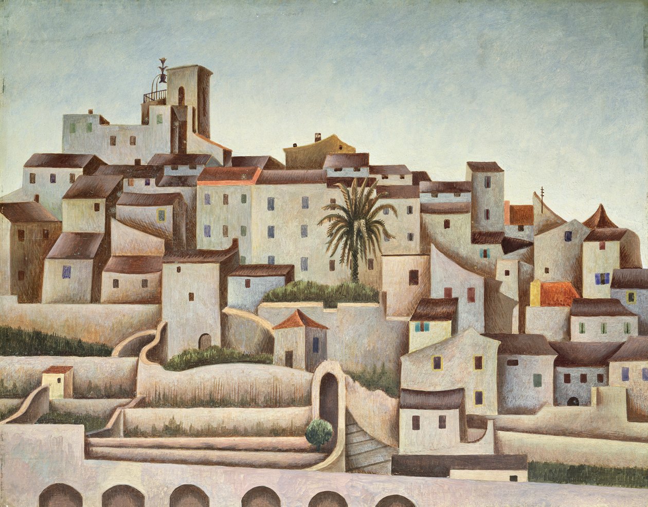 Biot, ok. 1925 (olej na płótnie) autorstwa Edward Alexander Wadsworth