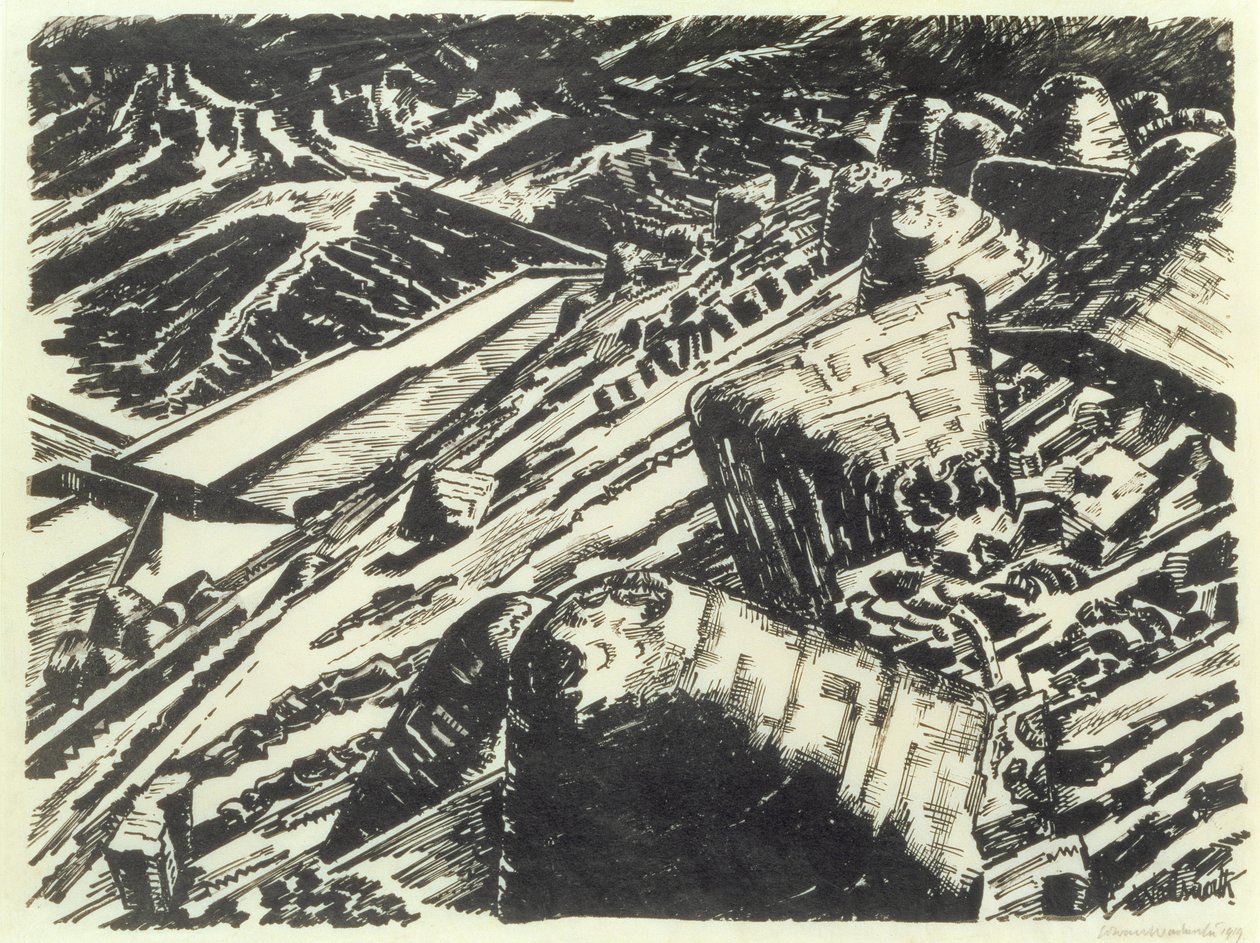 Kadzi Żużel, Stare Wzgórze autorstwa Edward Alexander Wadsworth