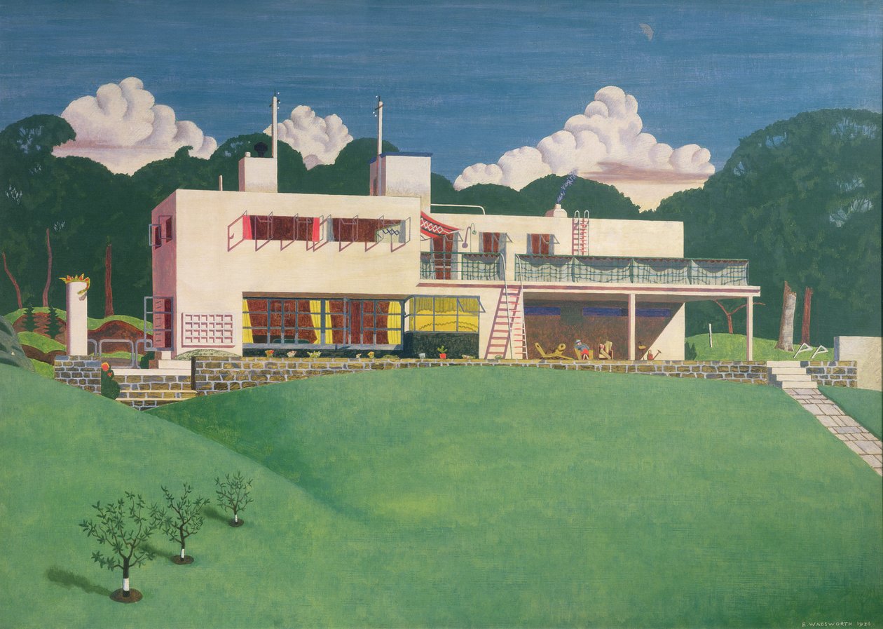 Pen Pits, wiejska rezydencja Sir Arthura i Lady Bliss autorstwa Edward Alexander Wadsworth
