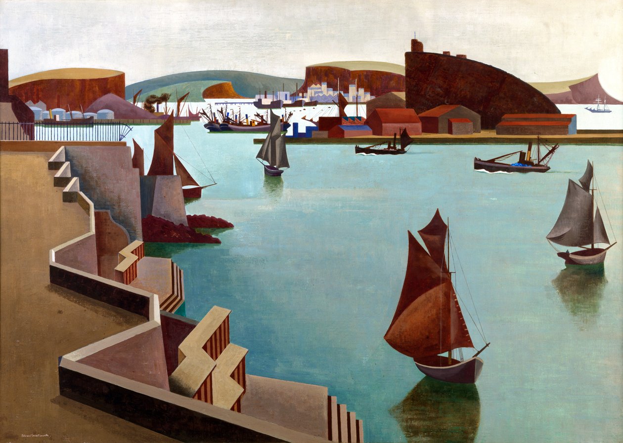 Cattewater, Plymouth Sound autorstwa Edward Alexander Wadsworth