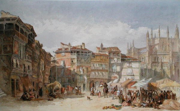 Segovia, Hiszpania (akwarela na papierze) autorstwa Edward Angelo Goodall
