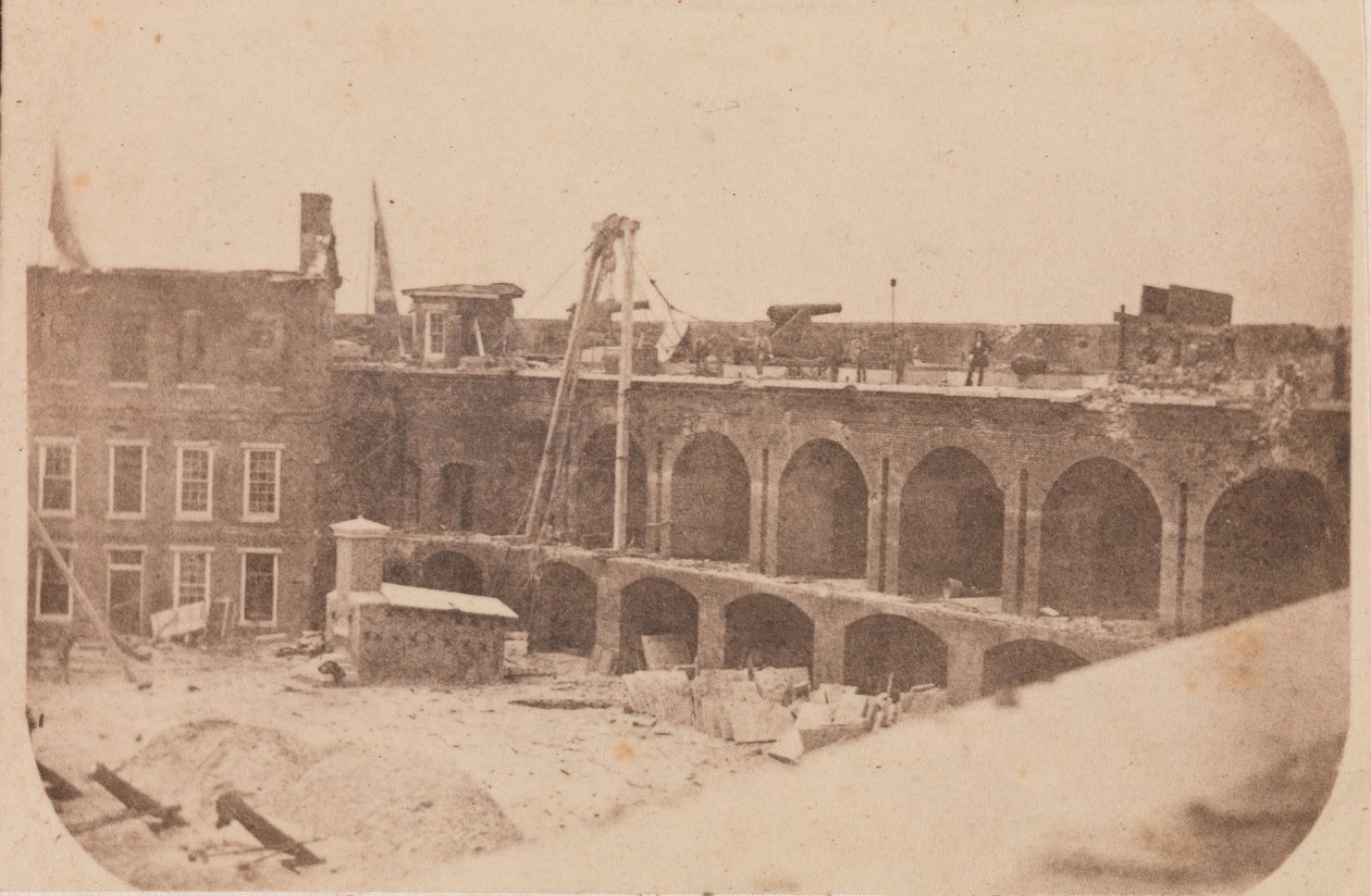 Ewakuacja Fortu Sumter, kwiecień 1861, kwiecień 1861. autorstwa Edward Anthony