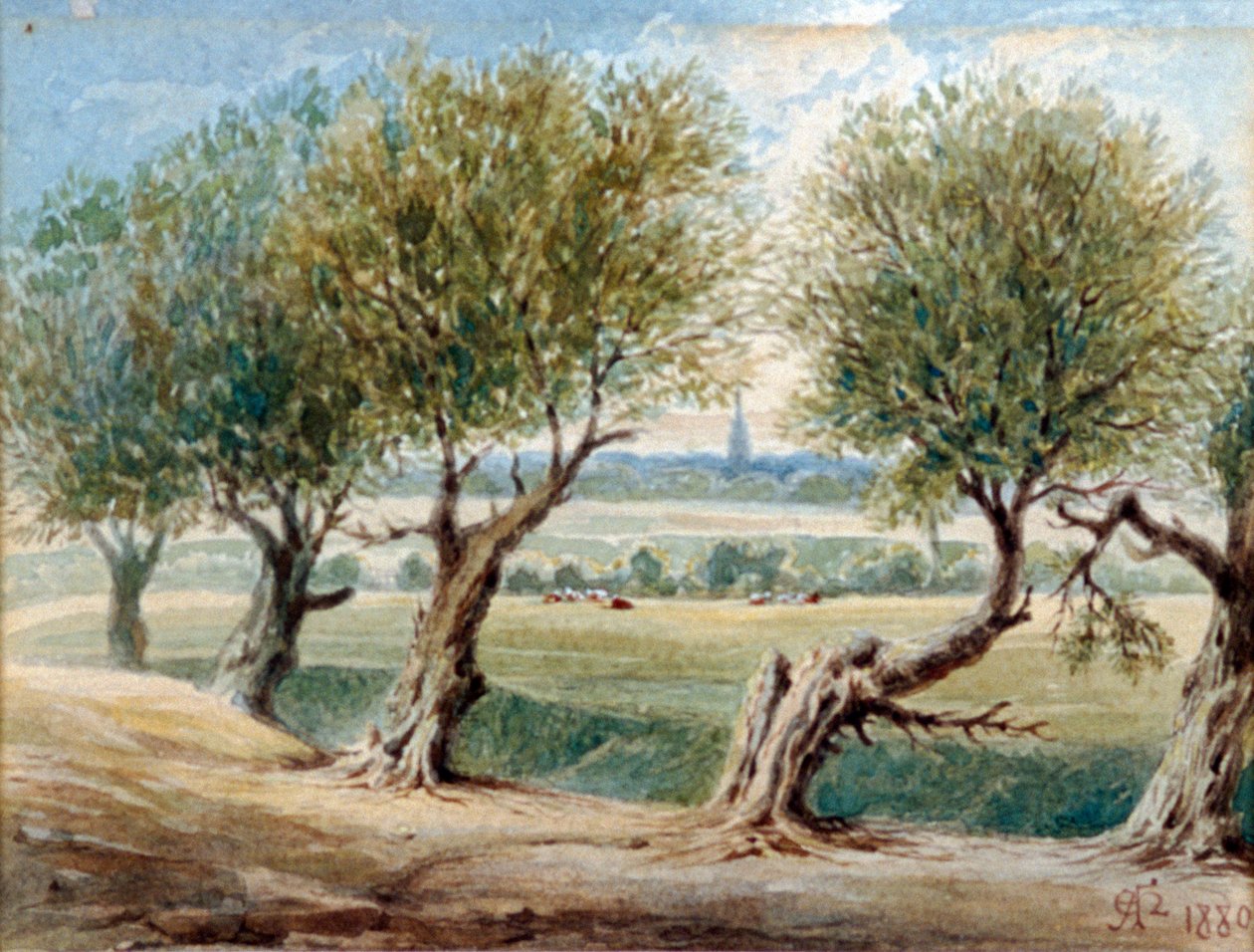 Ostatni ślad floty rzecznej, ... po wschodniej stronie Fleet Road, Hampstead, 1880 autorstwa Edward Arthur Heffer