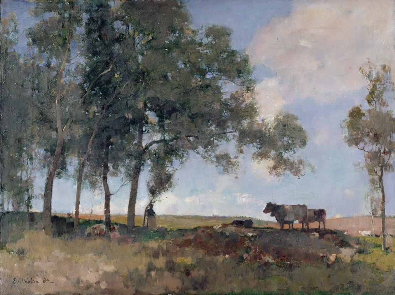 Jesienne słońce, 1884 autorstwa Edward Arthur Walton