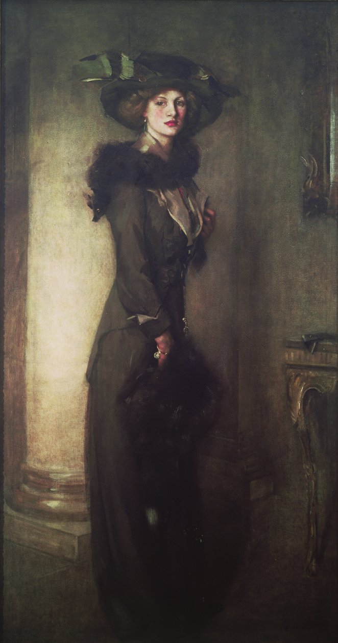 Kapelusz bobra, ok. 1912 r autorstwa Edward Arthur Walton