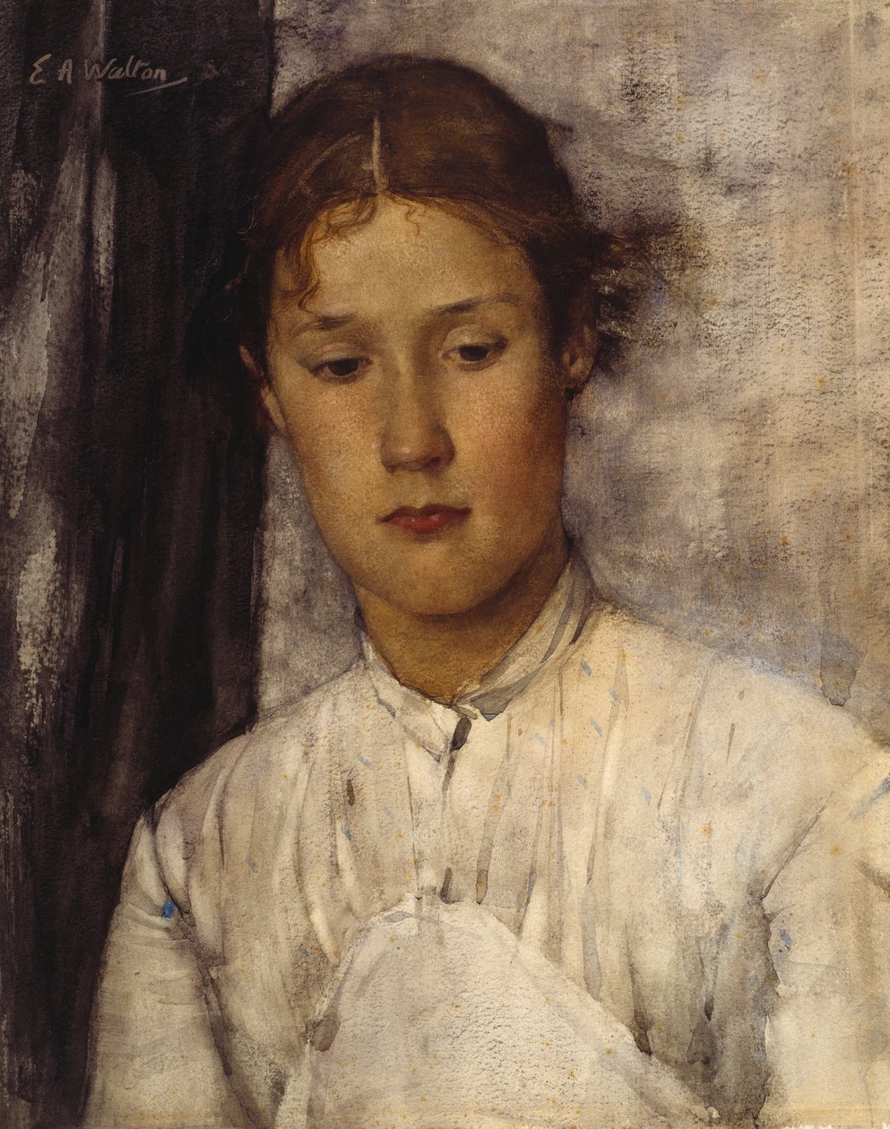 Córka łowczego (akwarela na papierze) autorstwa Edward Arthur Walton