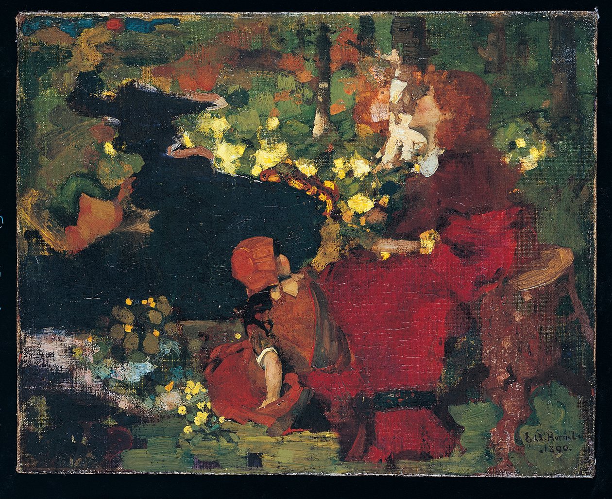 Basen w lesie autorstwa Edward Atkinson Hornel