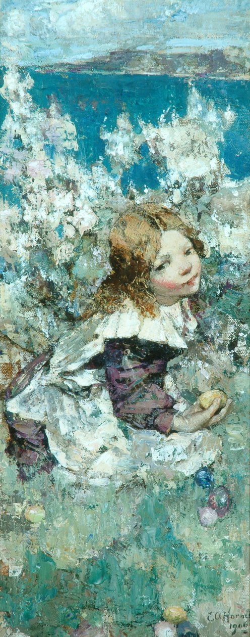 Dziecko na wiosnę autorstwa Edward Atkinson Hornel