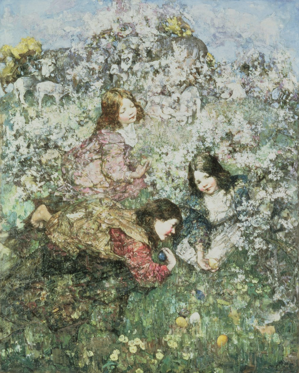Pisanki (olej na płótnie) autorstwa Edward Atkinson Hornel