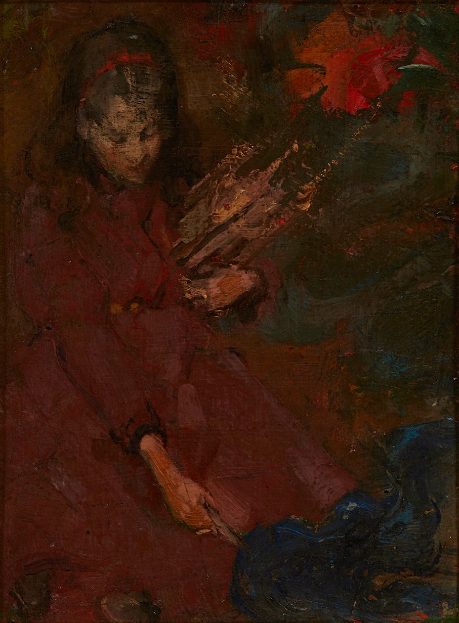 Zbieranie drewna opałowego (olej na płótnie) autorstwa Edward Atkinson Hornel